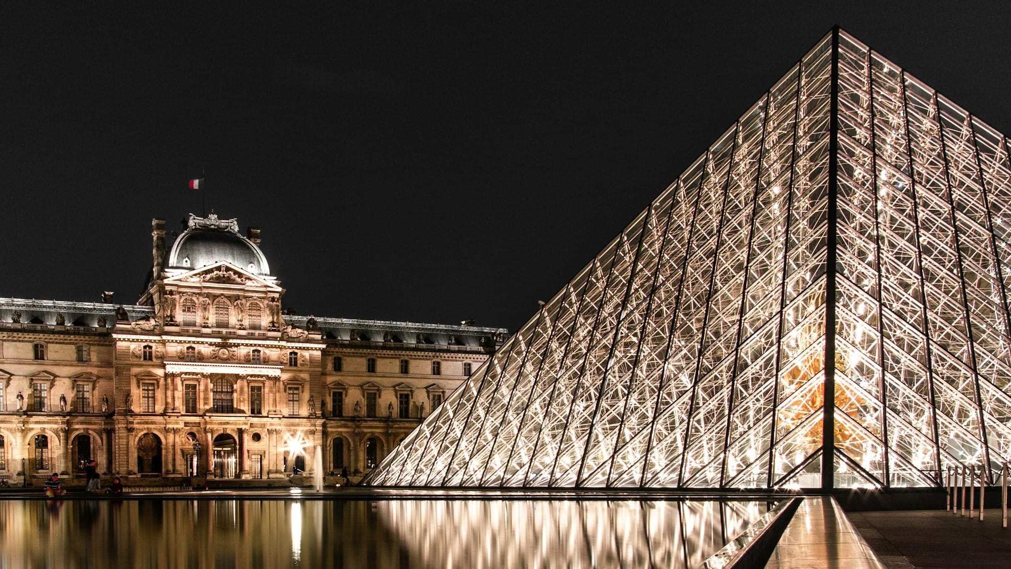 glass building during nighttime