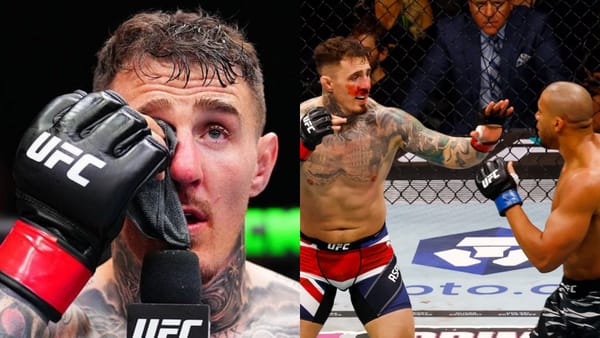 Tom Aspinall still can't see out of eye.